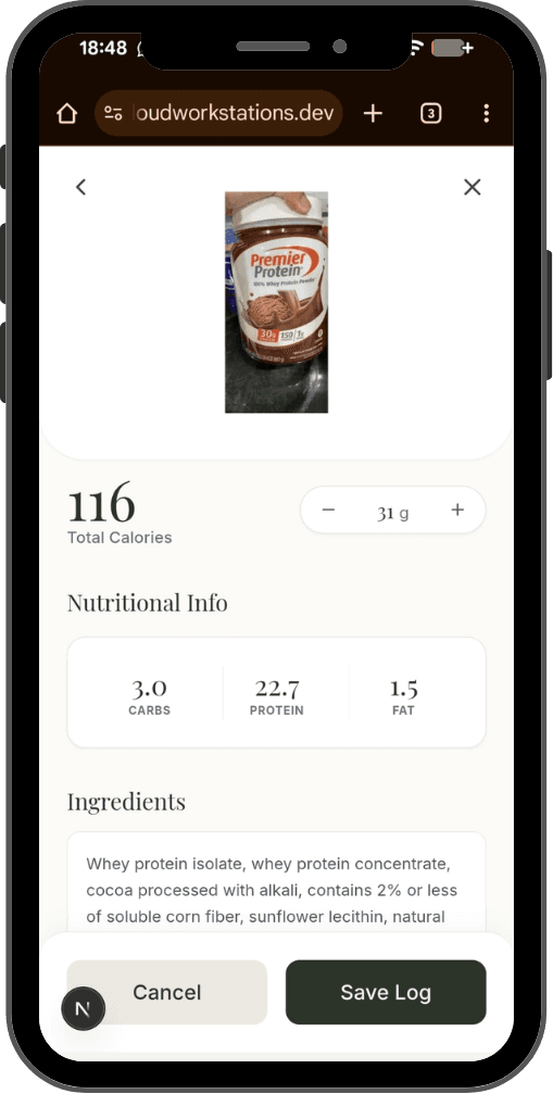 A diagram showing how BetterEatsAi connects food inputs to body signals like energy and mood.